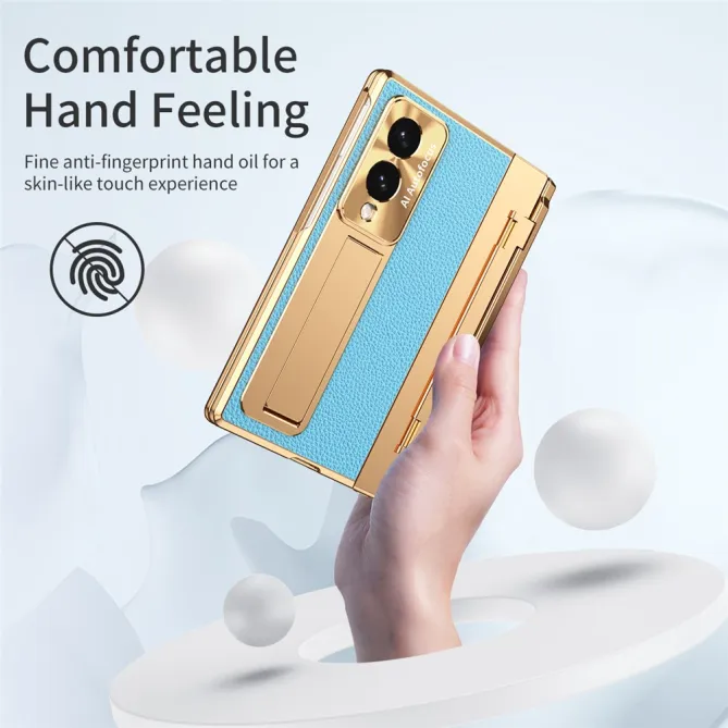 Coque Galaxy Z Fold 8 Bicolore Grain Litchi Stylet