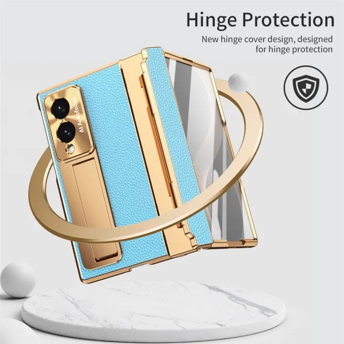 Coque Galaxy Z Fold 8 Bicolore Grain Litchi Stylet