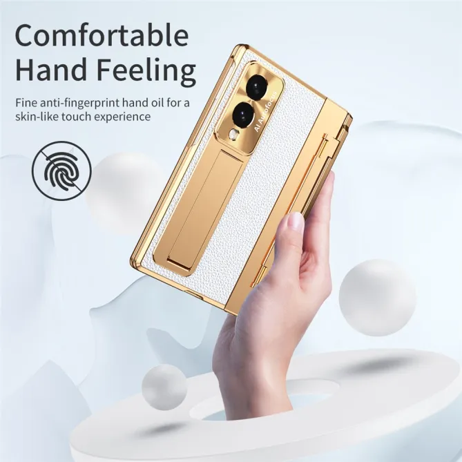 Coque Galaxy Z Fold 8 Bicolore Grain Litchi Stylet