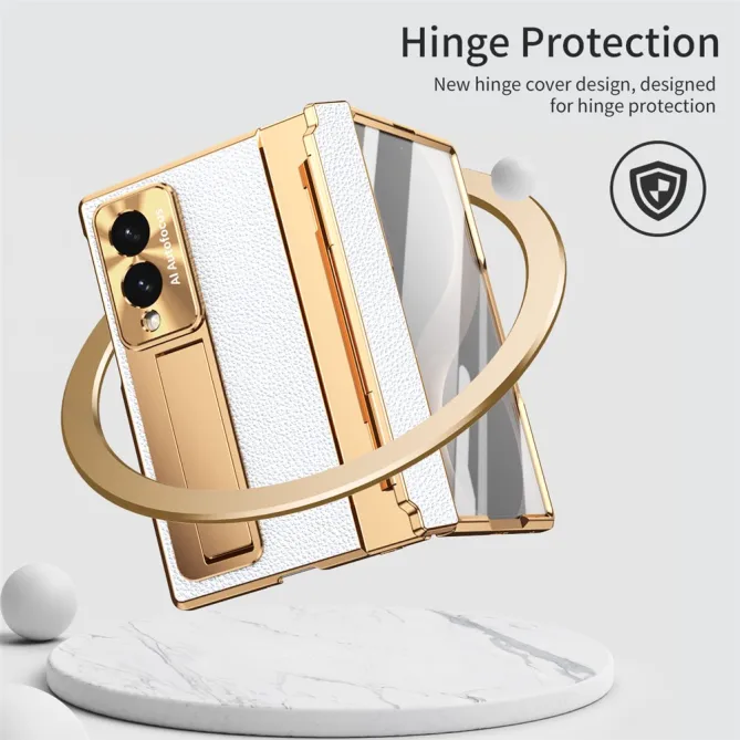 Coque Galaxy Z Fold 8 Bicolore Grain Litchi Stylet