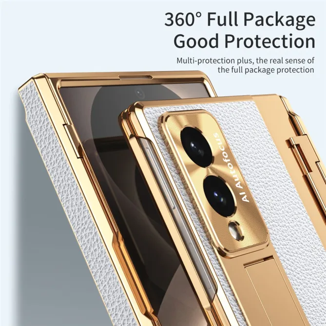 Coque Galaxy Z Fold 8 Bicolore Grain Litchi Stylet