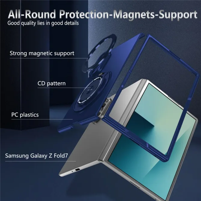 Coque Galaxy Z Fold 8 Magnétique Anneau Rotatif 360°