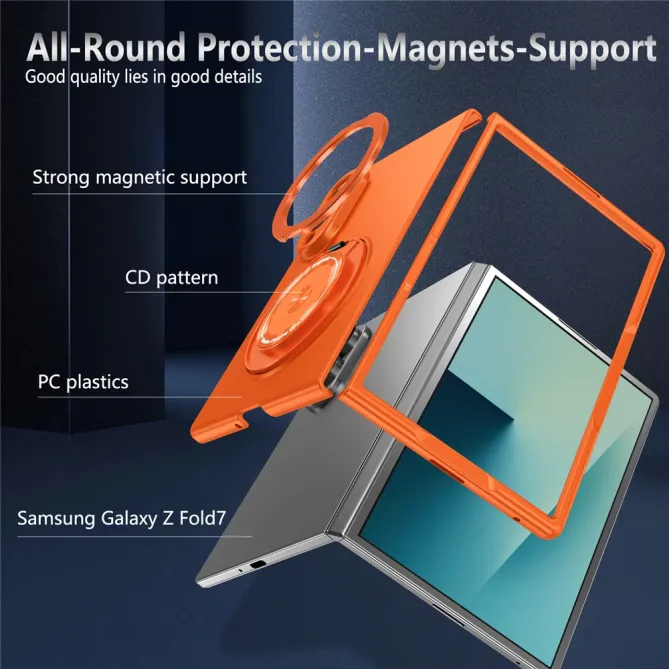 Coque Galaxy Z Fold 8 Magnétique Anneau Rotatif 360°