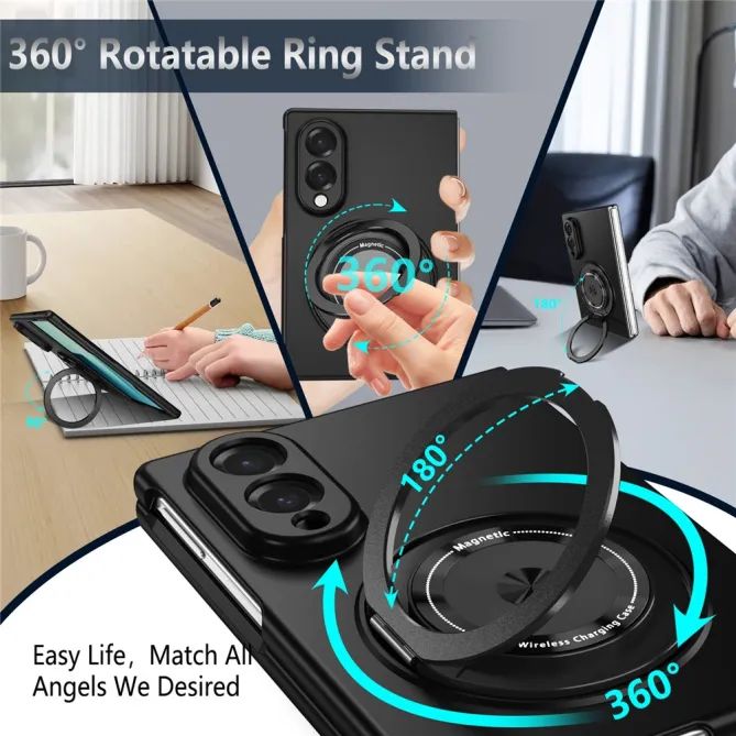 Coque Galaxy Z Fold 8 Magnétique Anneau Rotatif 360°