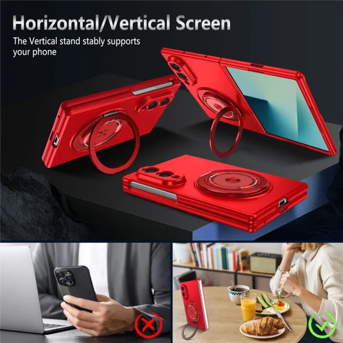 Coque Galaxy Z Fold 8 Magnétique Anneau Rotatif 360°