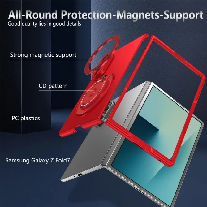Coque Galaxy Z Fold 8 Magnétique Anneau Rotatif 360°