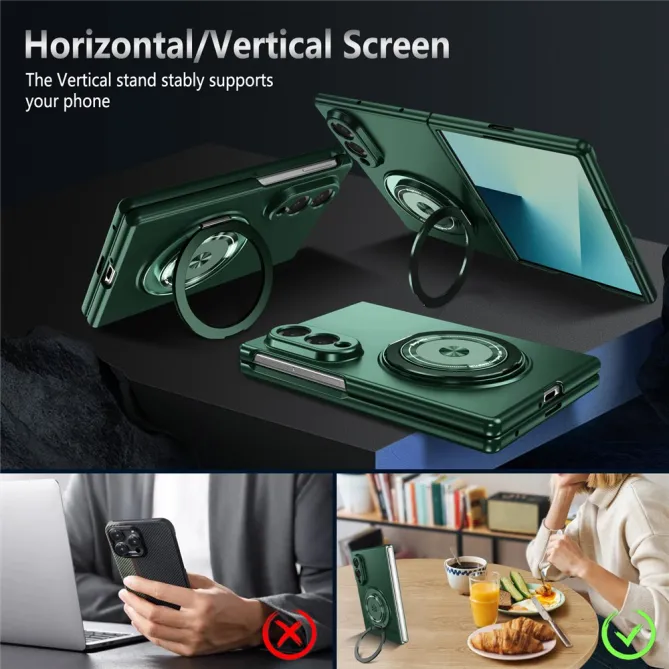 Coque Galaxy Z Fold 8 Magnétique Anneau Rotatif 360°