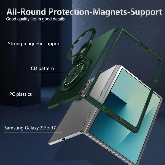 Coque Galaxy Z Fold 8 Magnétique Anneau Rotatif 360°