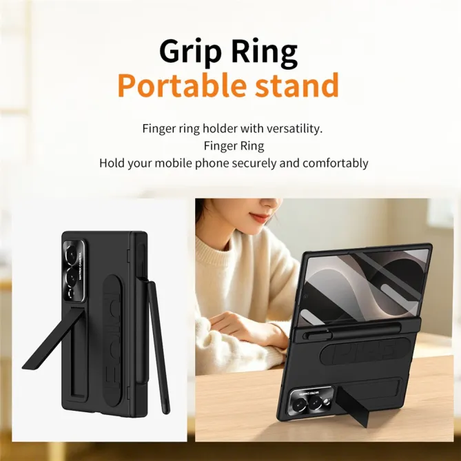Coque Samsung Galaxy Z Fold 8 avec Sangle Passe-Doigts, Stylet et Verre Trempé