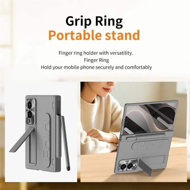 Coque Samsung Galaxy Z Fold 8 avec Sangle Passe-Doigts, Stylet et Verre Trempé