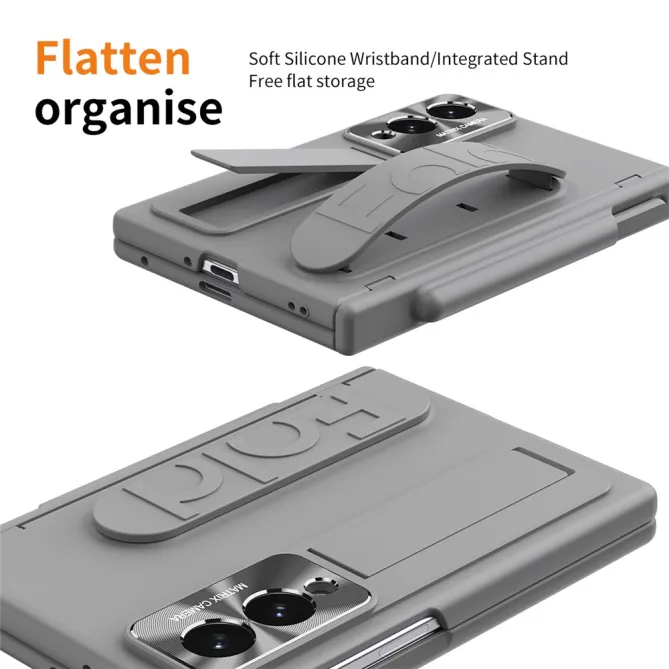 Coque Samsung Galaxy Z Fold 8 avec Sangle Passe-Doigts, Stylet et Verre Trempé