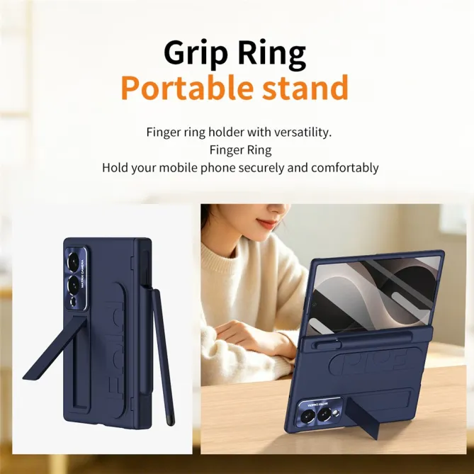 Coque Samsung Galaxy Z Fold 8 avec Sangle Passe-Doigts, Stylet et Verre Trempé