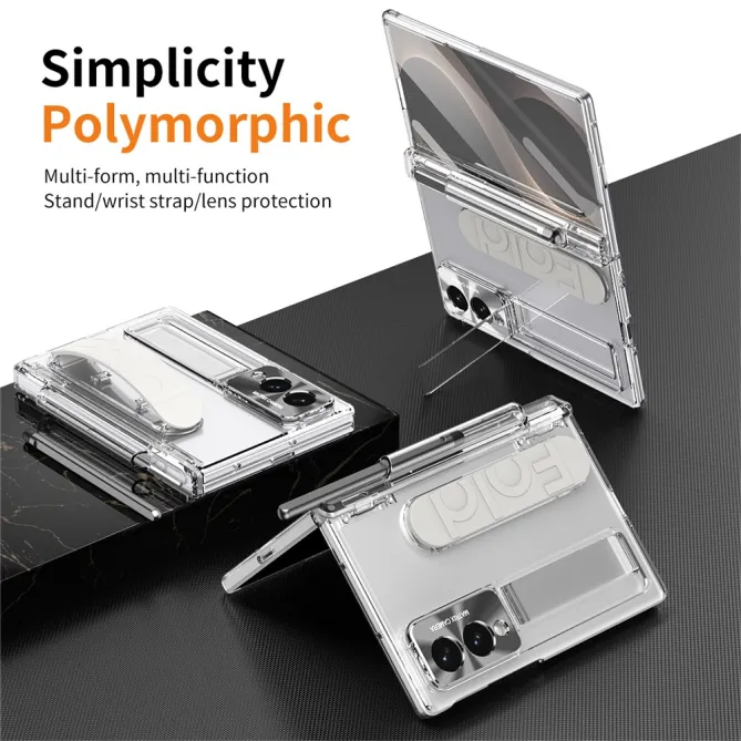 Coque Samsung Galaxy Z Fold 8 avec Sangle Passe-Doigts, Stylet et Verre Trempé