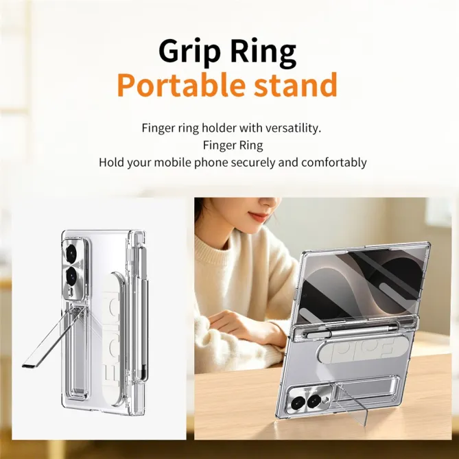 Coque Samsung Galaxy Z Fold 8 avec Sangle Passe-Doigts, Stylet et Verre Trempé