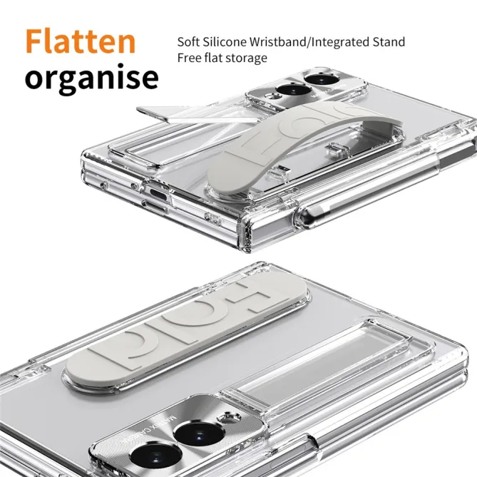 Coque Samsung Galaxy Z Fold 8 avec Sangle Passe-Doigts, Stylet et Verre Trempé