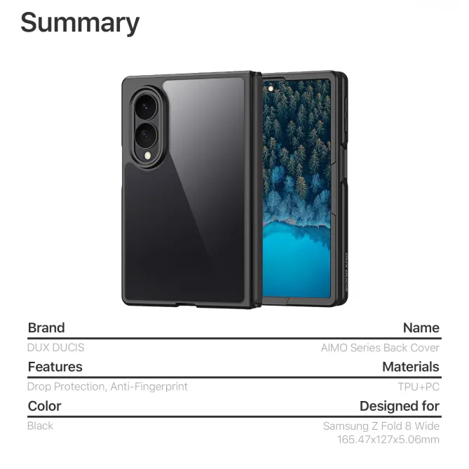 Coque Samsung Galaxy Z Fold 8 Aimo Series Transparente