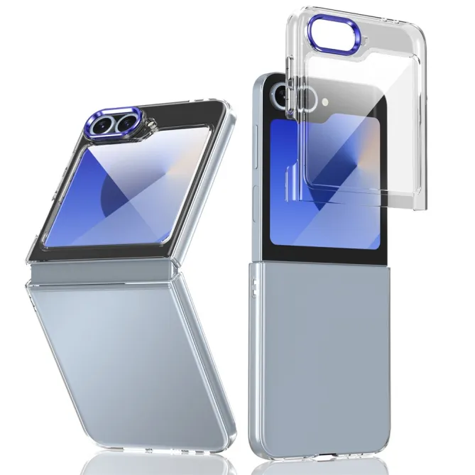 Coque Samsung Galaxy Z Flip 7 FE Transparente avec Verre Trempé Écran Externe