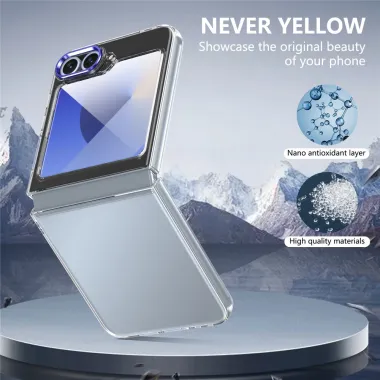 Coque Samsung Galaxy Z Flip 7 FE Transparente avec Verre Trempé Écran Externe