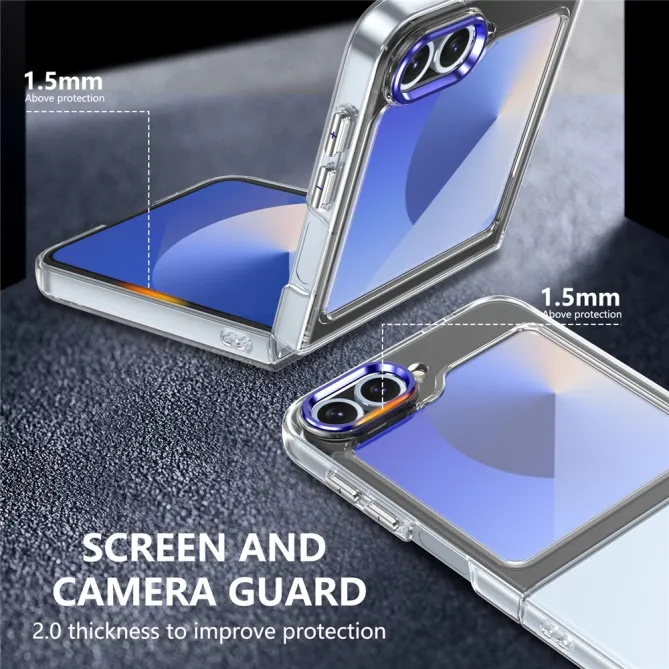 Coque Samsung Galaxy Z Flip 7 FE Transparente avec Verre Trempé Écran Externe