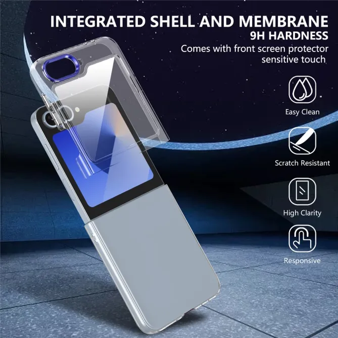 Coque Samsung Galaxy Z Flip 7 FE Transparente avec Verre Trempé Écran Externe