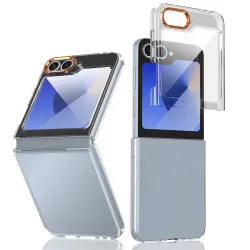 Coque Samsung Galaxy Z Flip 7 FE Transparente avec Verre Trempé Écran Externe