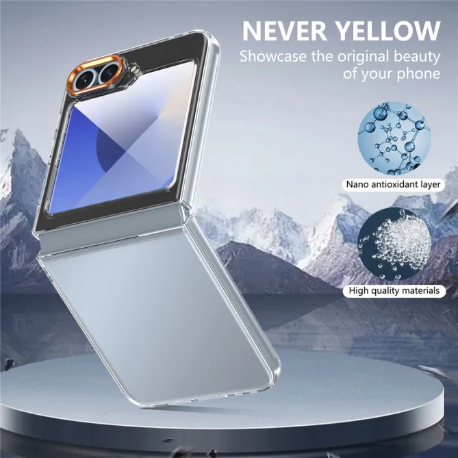 Coque Samsung Galaxy Z Flip 7 FE Transparente avec Verre Trempé Écran Externe