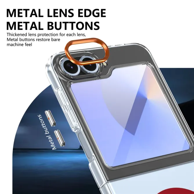 Coque Samsung Galaxy Z Flip 7 FE Transparente avec Verre Trempé Écran Externe