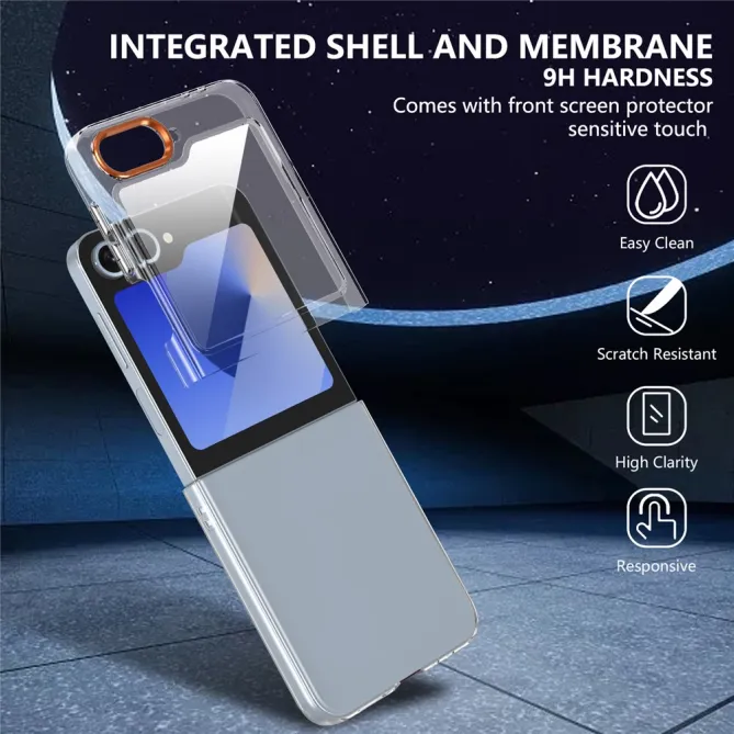 Coque Samsung Galaxy Z Flip 7 FE Transparente avec Verre Trempé Écran Externe