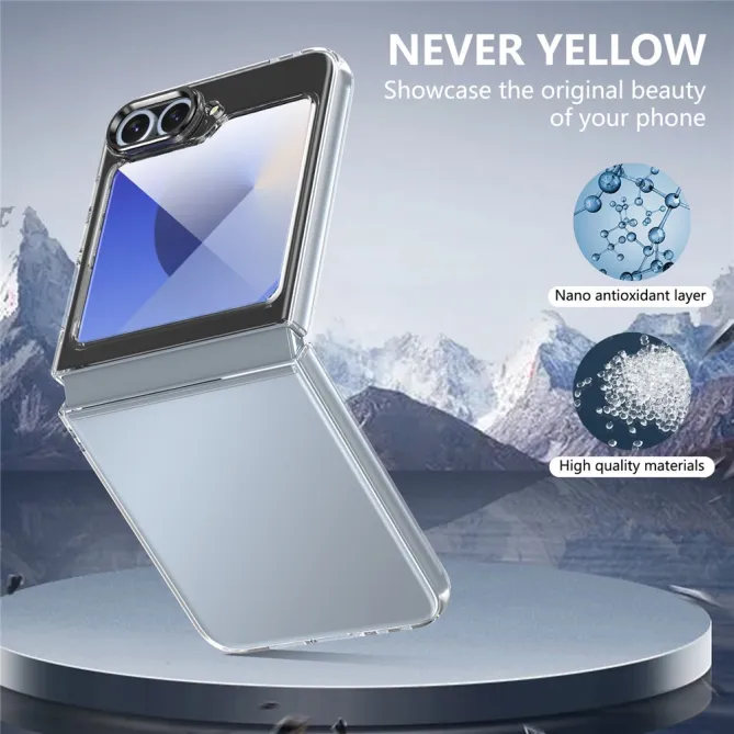 Coque Samsung Galaxy Z Flip 7 FE Transparente avec Verre Trempé Écran Externe