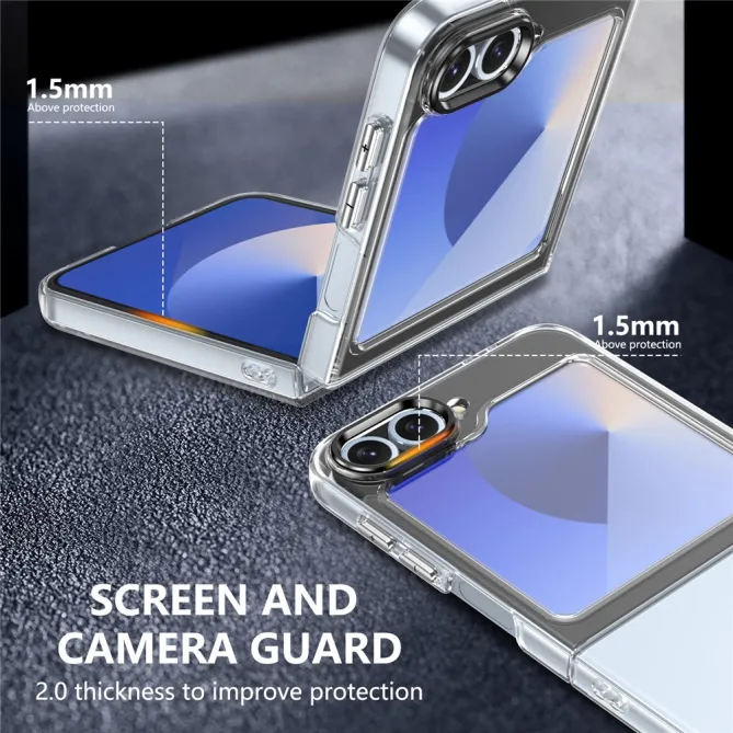 Coque Samsung Galaxy Z Flip 7 FE Transparente avec Verre Trempé Écran Externe