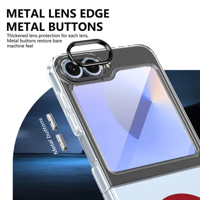 Coque Samsung Galaxy Z Flip 7 FE Transparente avec Verre Trempé Écran Externe