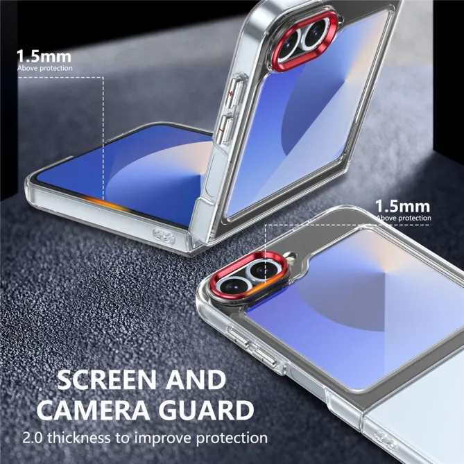 Coque Samsung Galaxy Z Flip 7 FE Transparente avec Verre Trempé Écran Externe