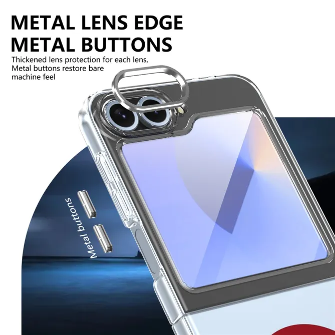 Coque Samsung Galaxy Z Flip 7 FE Transparente avec Verre Trempé Écran Externe