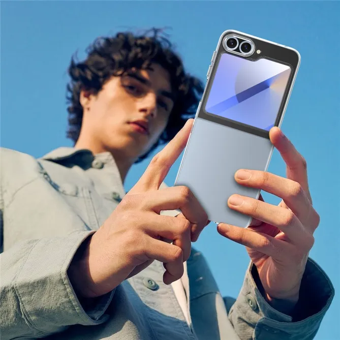 Coque Samsung Galaxy Z Flip 7 FE Transparente avec Verre Trempé Écran Externe