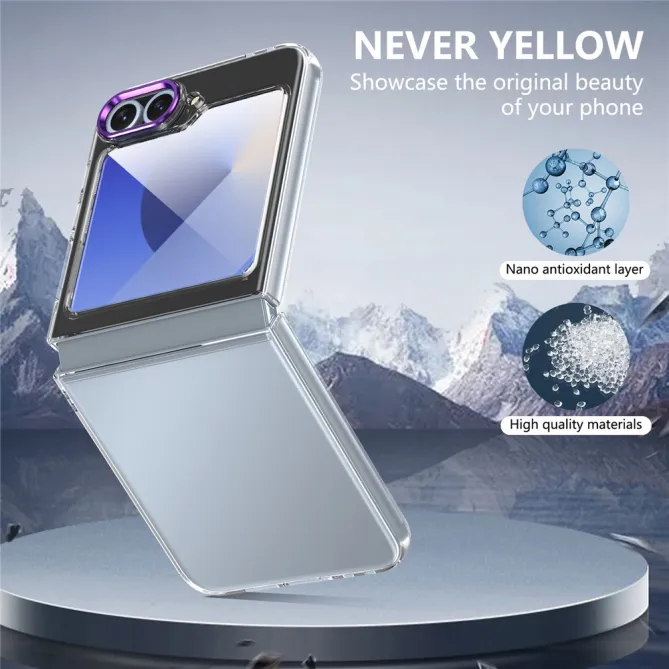 Coque Samsung Galaxy Z Flip 7 FE Transparente avec Verre Trempé Écran Externe