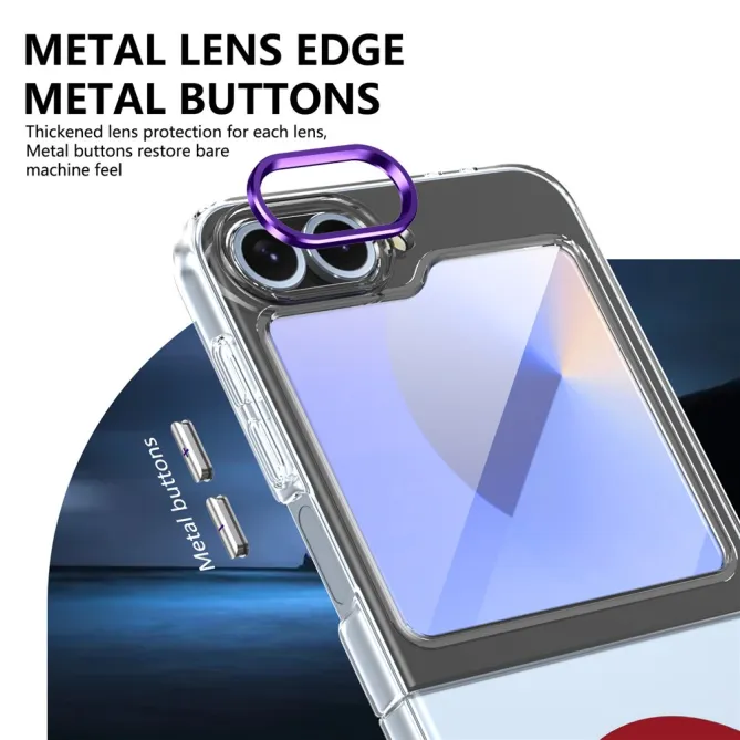 Coque Samsung Galaxy Z Flip 7 FE Transparente avec Verre Trempé Écran Externe