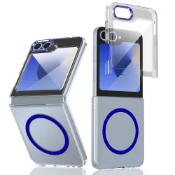Coque Samsung Galaxy Z Flip 7 FE Transparente Magnétique avec Verre Trempé