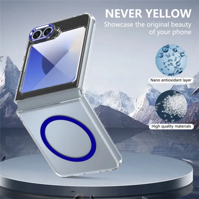 Coque Samsung Galaxy Z Flip 7 FE Transparente Magnétique avec Verre Trempé