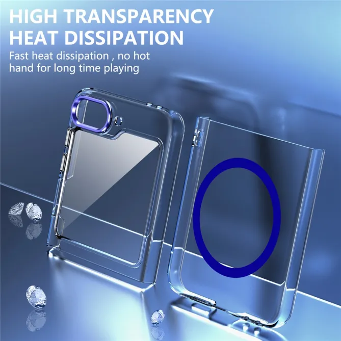 Coque Samsung Galaxy Z Flip 7 FE Transparente Magnétique avec Verre Trempé