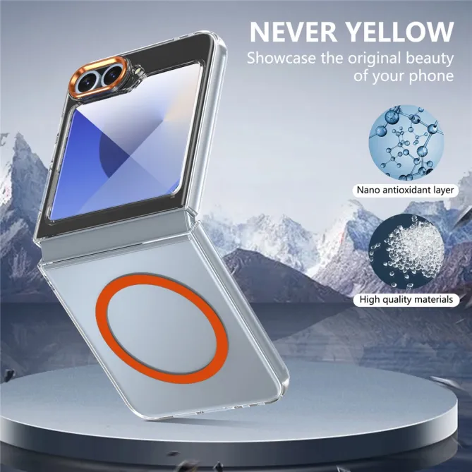 Coque Samsung Galaxy Z Flip 7 FE Transparente Magnétique avec Verre Trempé