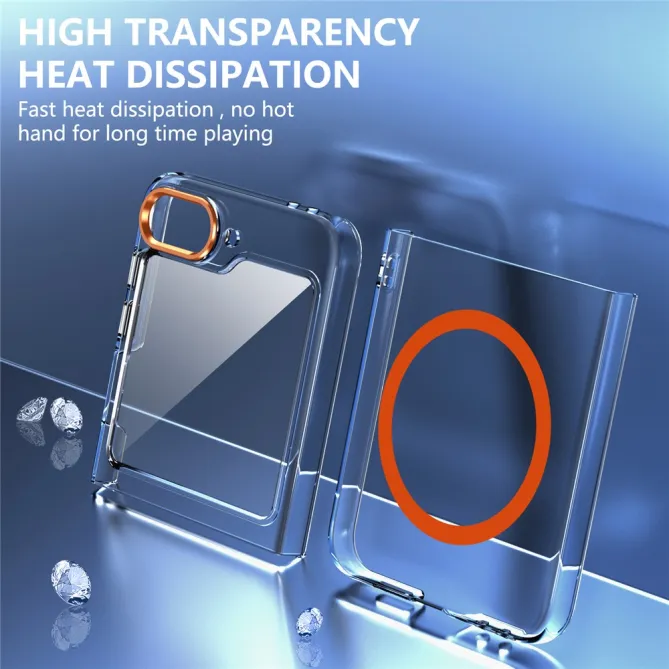 Coque Samsung Galaxy Z Flip 7 FE Transparente Magnétique avec Verre Trempé