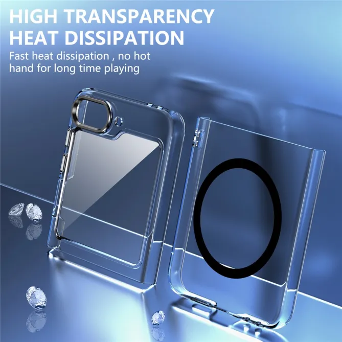 Coque Samsung Galaxy Z Flip 7 FE Transparente Magnétique avec Verre Trempé