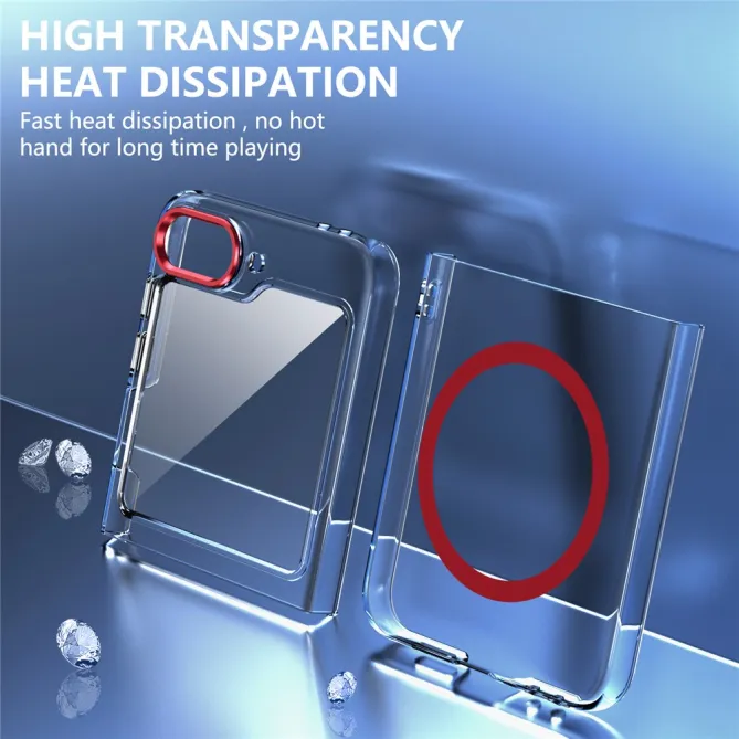 Coque Samsung Galaxy Z Flip 7 FE Transparente Magnétique avec Verre Trempé
