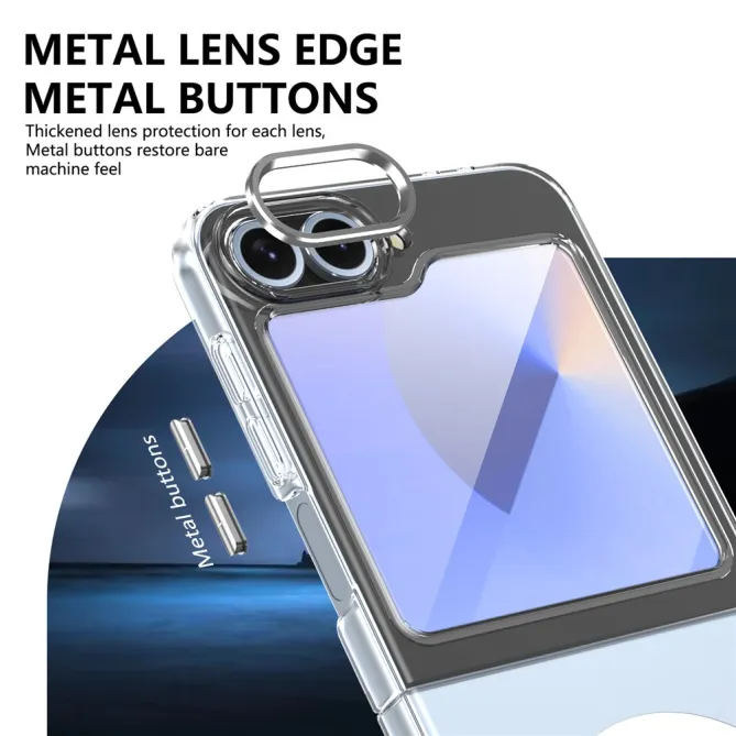 Coque Samsung Galaxy Z Flip 7 FE Transparente Magnétique avec Verre Trempé