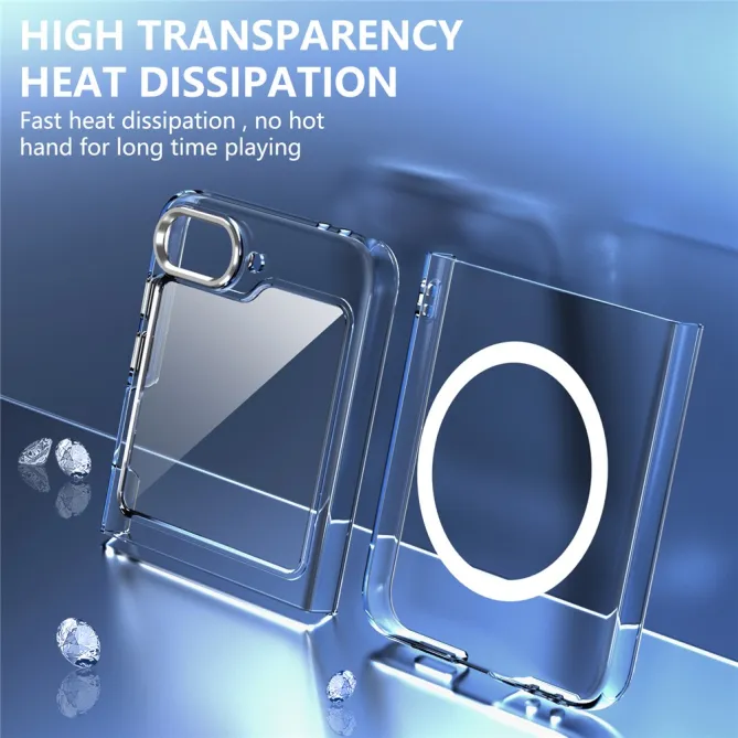 Coque Samsung Galaxy Z Flip 7 FE Transparente Magnétique avec Verre Trempé