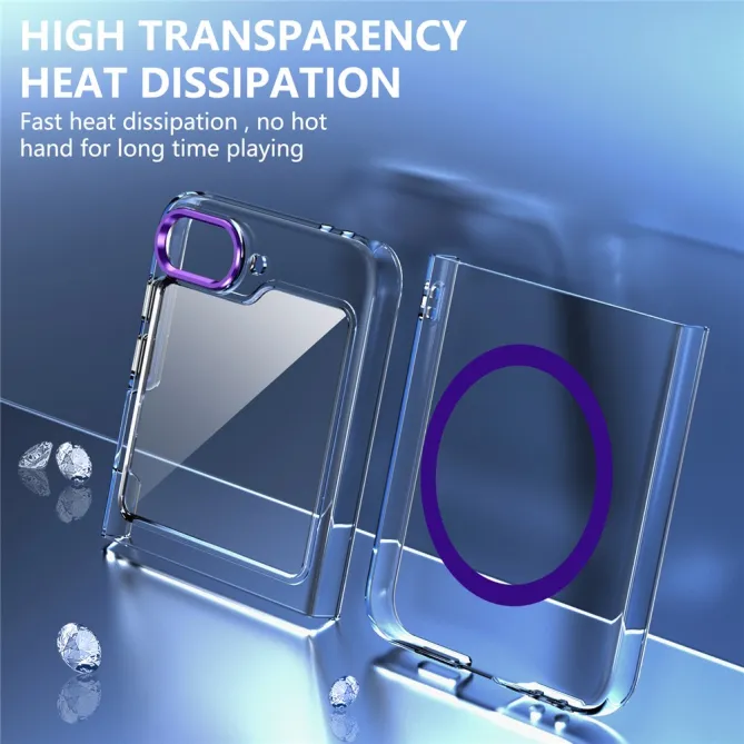 Coque Samsung Galaxy Z Flip 7 FE Transparente Magnétique avec Verre Trempé