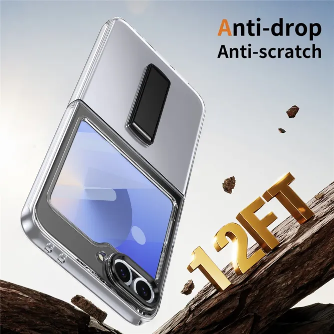 Coque Galaxy Z Flip7 FE / Z Flip 6 Transparente Support Integre