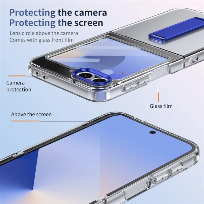 Coque Galaxy Z Flip7 FE / Z Flip 6 Transparente Support Integre