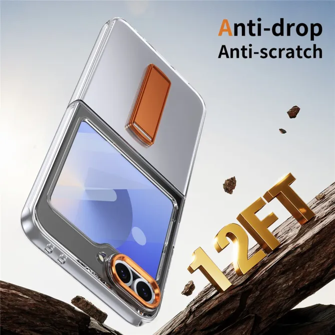 Coque Galaxy Z Flip7 FE / Z Flip 6 Transparente Support Integre