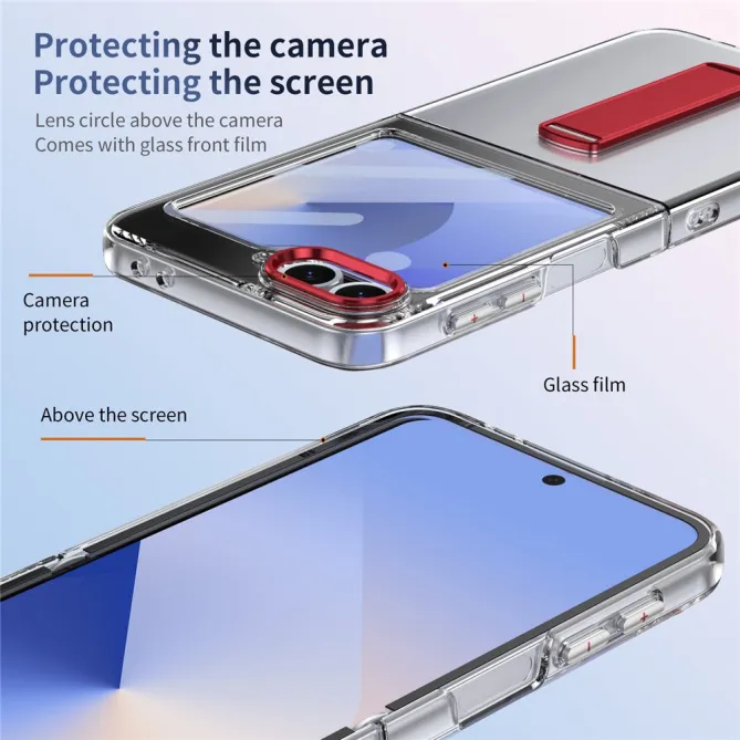 Coque Galaxy Z Flip7 FE / Z Flip 6 Transparente Support Integre